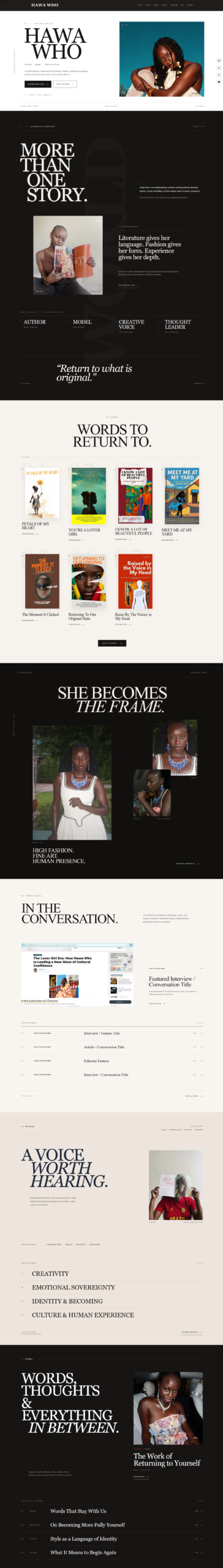 First author website design